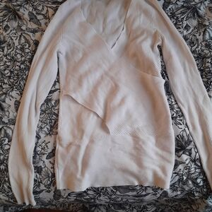 INC International Concepts Off-White V-Neck Sweater